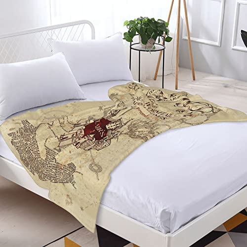 Personalized Map Throw Blanket, Soft Cozy Custom Blanket For Women Men Gifts, All Seasons Warm Flannel Travel Blanket For Couch Sofa Chair Camping, 50X60 Inch #TOP3