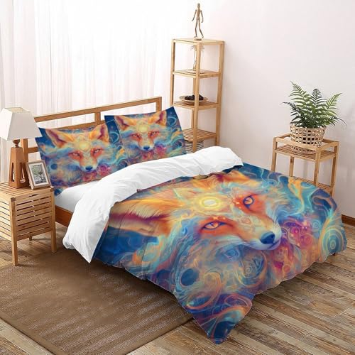 Housse de couette microfire douce imprimé animal 220x240