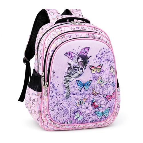 Image of Storite School Bag for Girls Kids 15L | 3D Cartoon Backpack Lightweight Water-Resistant | Multi-Compartment with Bottle Pocket | Cute Bag for Nursery & Primary