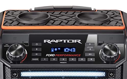 ION Audio Raptor | Ultra-Portable 100-Watt Wireless Water-Resistant Speaker with 75-Hour Rechargeable Battery, Bluetooth Streaming, AM/FM Radio and Multi-Color Light Bar by ION - Image 3