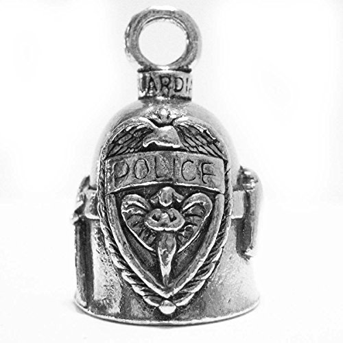 Guardian Police Motorcycle Biker Luck Gremlin Riding Bell or Key Ring
