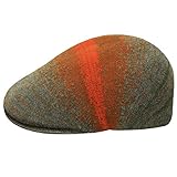 Visier an Krone angenäht Kangol Morse Flatcap Schirmmütze Schiebermütze (S (54-55 cm) - rot)