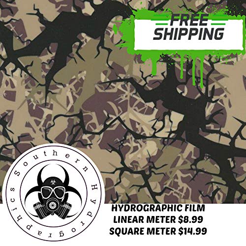 Hydrographics Film Water Transfer Printing Film Hydro Dipping Dip Film Hydrographic Film Hydro Dip Tree Army Camo Film (Linear Meter (19" X 38")) #TOP1