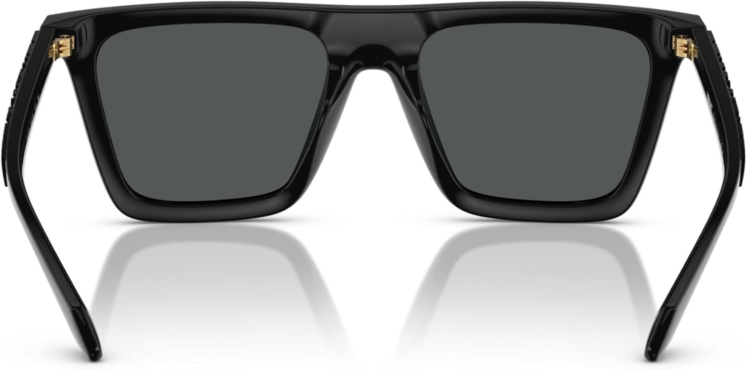 Versace Man Sunglasses Black Frame, Dark Grey Lenses, 53MM