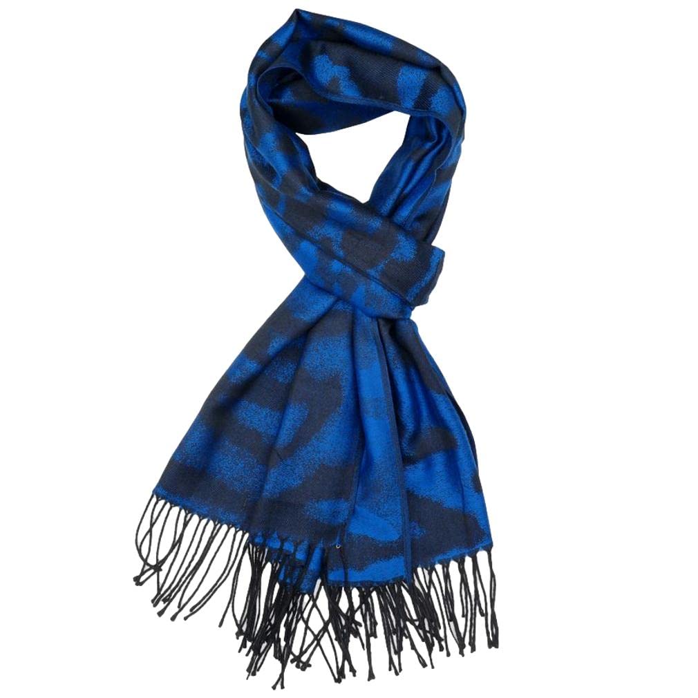 Purple Possum® Scarf Ladies Abstract Animal Print Pashmina Wrap Large Shawl Womens Oversized Scarf (Blue)