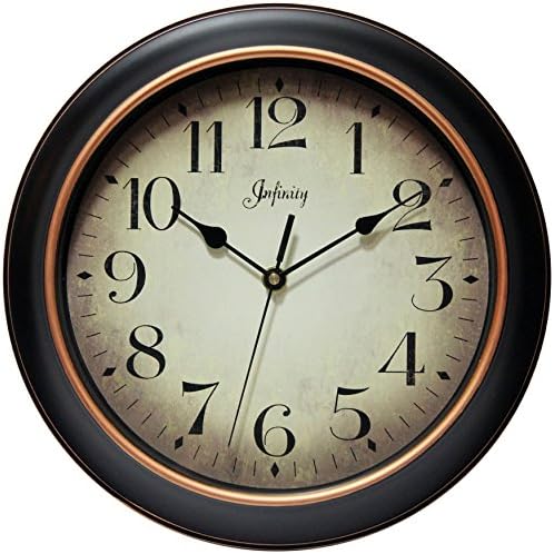 Infinity Instruments 14877BG-2732 Precedent Silent Sweep 12 inch Wall Clock