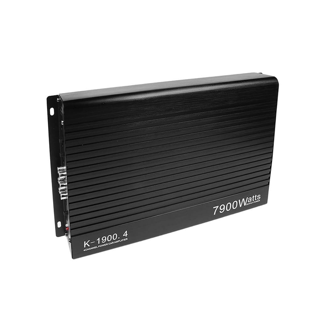 Amplificador de Potencia estéreo para automóvil, Amplificador de Potencia de Audio de Clase A/B de 4 Canales de Alta Potencia, Amplificador de Alta Potencia de 7900 W para un Rendimiento