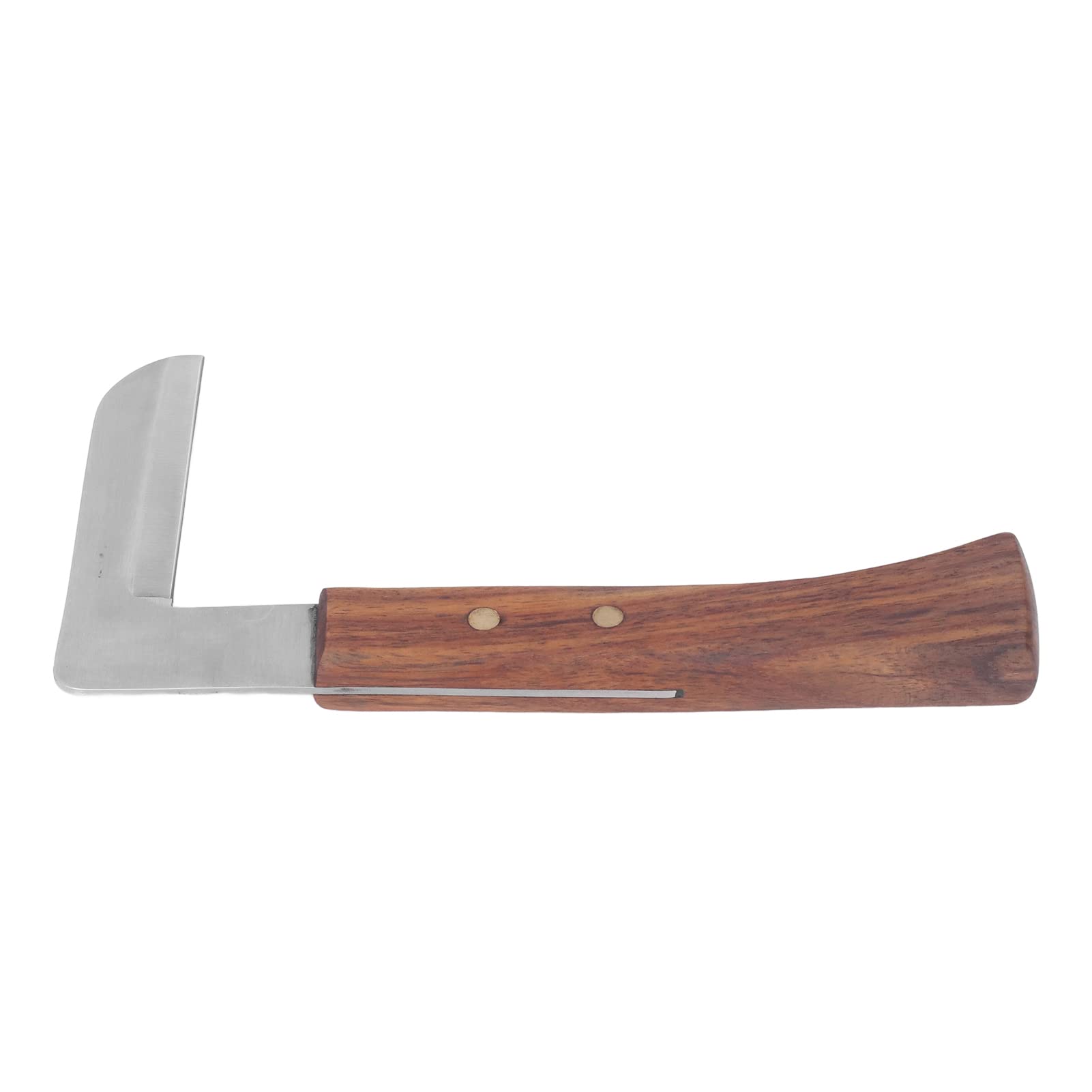 Haofy Hufmesser, Rechts-/Linkshand-Hufschneider, L-förmiges Hufschmied-Werkzeug mit Holzgriff für Pferde (einschneidig linkshändig)
