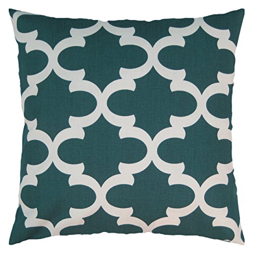 JinStyles Pillow Cover, Accent, Decorative, Throw, Square, Print, Blue, 18 x 18