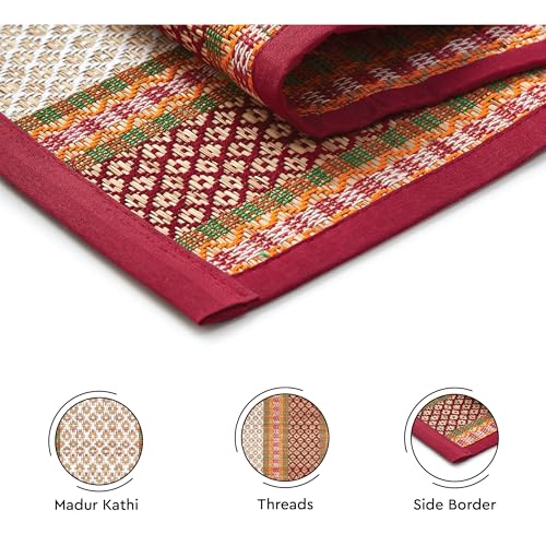 Image of Encasa XO Dining Table Runner 4 Seater, Handcrafted Madurkathi River Grass