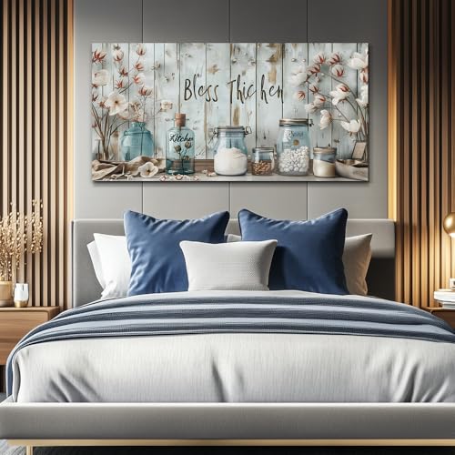 ERQINHUA Large Wall Decor Canvas Painting Wall Art For Living Room Dining Room Decoration Kitchen And Dining Room Painting Artwork Print Picture For Office Bedroom Modern Home Decor 24x48 Inches
