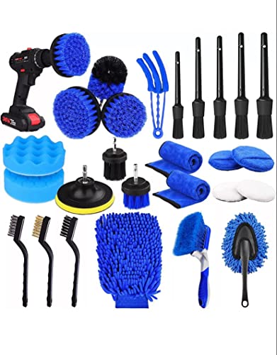 Kit de nettoyage de voiture pour enlever la poussière du tableau de bord et laver les jantes