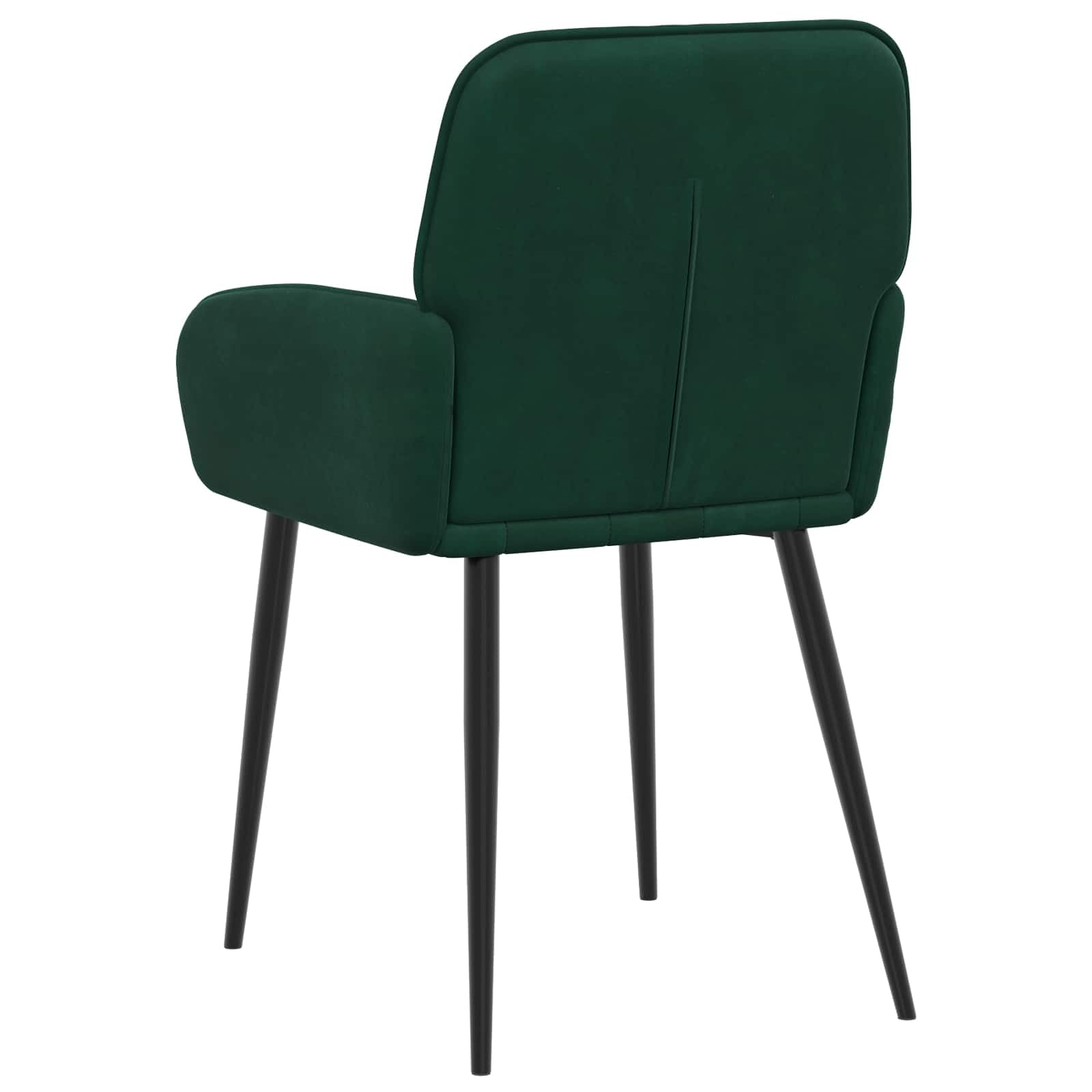 6 sedie da pranzo in velluto verde scuro, 57 x 50 x 85 cm, sedia imbottita con braccioli, ergonomiche, salvaspazio, per sala da pranzo, cucina, soggiorno, ristorante, caffetteria