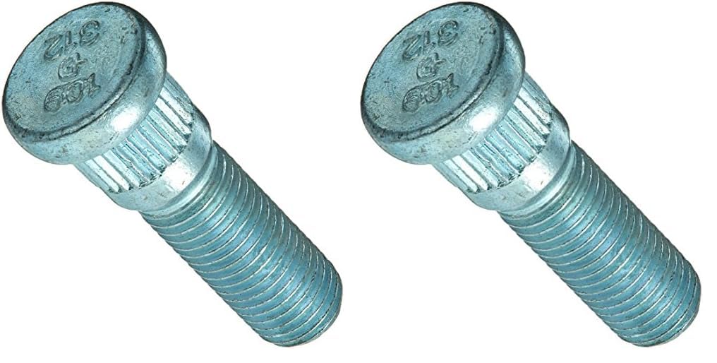 Dorman (610-312.1) 'M12-1.50' and 44.5mm Long Serrated Wheel Stud (Pack of 2) - Dorman Wheel Stud 610-312.1 - WHEEL BOLT - M12-1.50 Serrated Wheel Stud - 14.3mm Knurl, 44.5mm Length - Wheel Bolt - Wheel Stud - These wheel lug studs are made of carbon steel and tested to demanding automotive industry standards to ensure strength, longevity and safety. - 2023-79