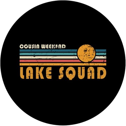 Miniatura 3 de Cousin Weekend Lake Squad - Retro Sunset Matching Family PopSockets Swappable PopGrip