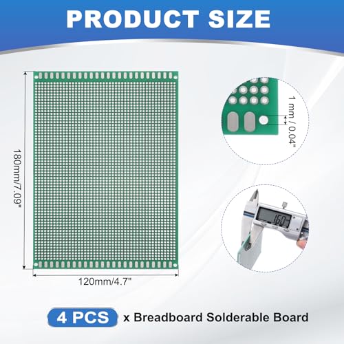 Plaque d'expérimentation soudable étamée MECCANIXITY circuit PCB vert