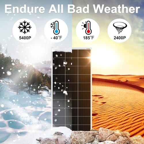 DOKIO 200w 18v Solar Panel Monocrystalline to Charge 12v Battery(Vented AGM Gel) or Off-Grid/RV,Boat:1pcs 200W Solar Panel + Controller + 5M Adaptor kit +3M Alligator Clips+Mounting Z Brackets