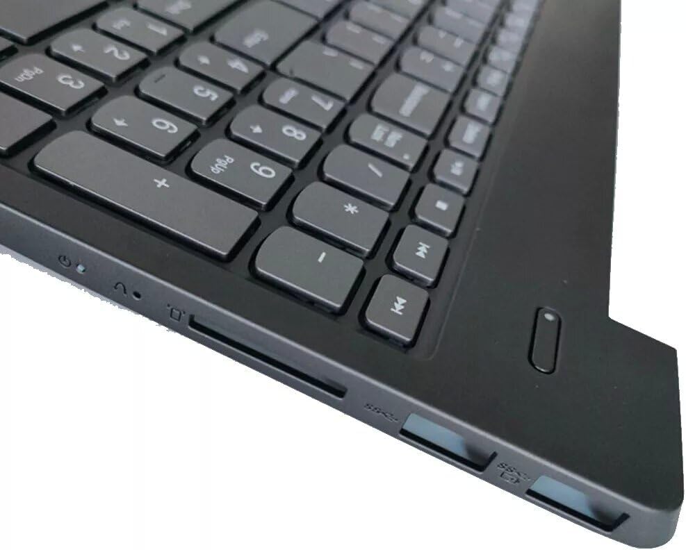 New Replacement for Lenovo Ideapad S340-15IWL S340-15API S340-15IIL S340-15 81N8 Laptop Upper Case Palmrest Backlit Keyboard Touchpad Assembly Part 5CB0S18753 5CB0S18817 5CB0S18691 Black