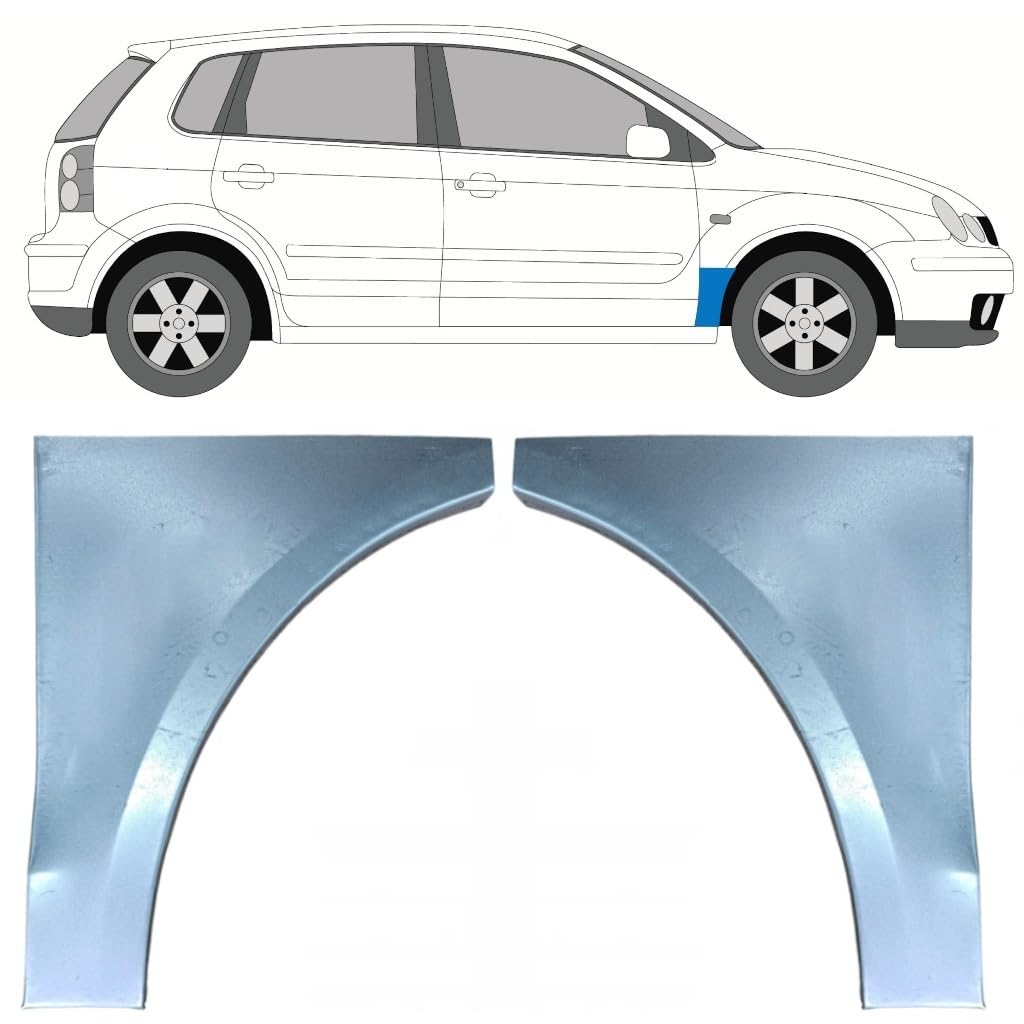 Reparaturblech Kotflügel vorne für Volkswagen Polo 2001-2009 / Links+Rechts