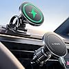 LISEN for Magsafe Car Mount Charger Wireless 15W Car Charger for iPhone [Powerful Magnets] Magnetic Car Phone Holder Mount Wireless Fast Charging for Magsafe Charger Fits iPhone 14 13 12 Magsafe Case