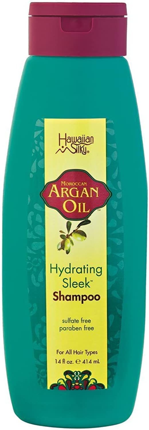 Hawaiian Silky Argan Oil Hydrating Sleek Shampoo, 14 Ounce