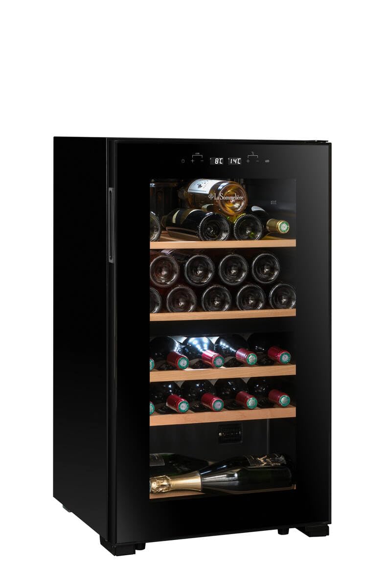 LA SOMMELIERE SLS32DZBLACK Cave de mise à température double zone 32 Bouteilles