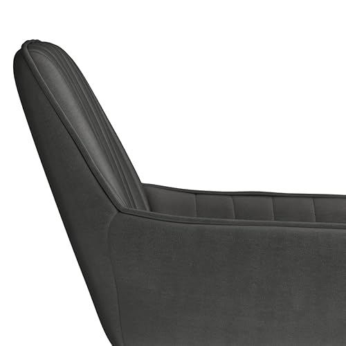 Simplihome Cassady Counter Height Stool (Set Of 2) In Dark Grey Velvet Fabric, For The Kitchen And Dining Room #TOP5