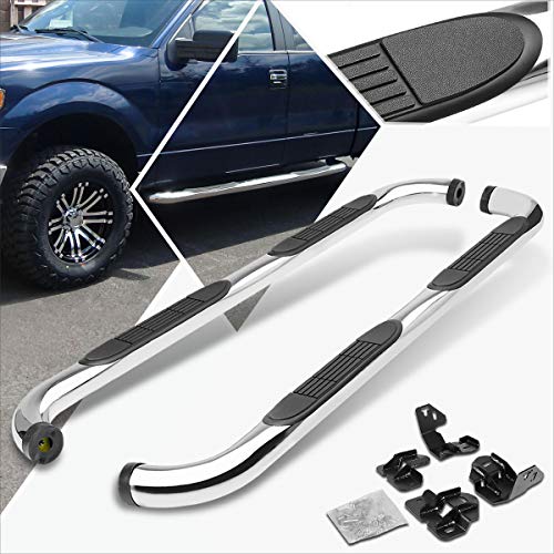 Estribos redondos cromados acero inox 3 pulg Ford F150