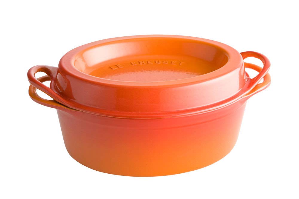 Le Creuset Doufeu, żeliwna brytfanna do wszystkich rodzajów kuchenek i indukcyjnych, kolor czerwony