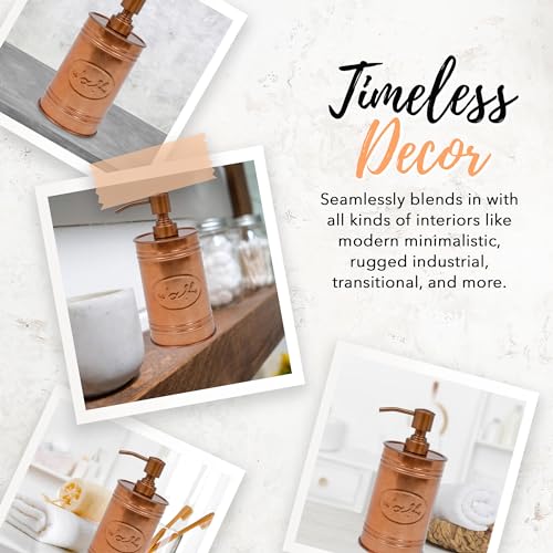 Image of Autumn Alley Copper Farmhouse Soap Dispenser, Kitchen & Bathroom, 17.5 oz