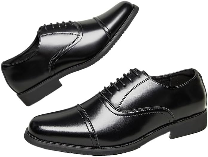 Men's Patent Tuxedo Dress Shoes Classic Formal Oxford Wingtip Lace Up Men Patent Tuxedo Shoes for Business Wedding