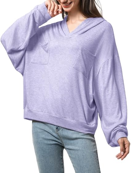 Lightweight Hoodies for Women Soft Pullover Sweatshirt Long Sleeve Shirts Comfy Loose Casual Hooded Sweaters Tops