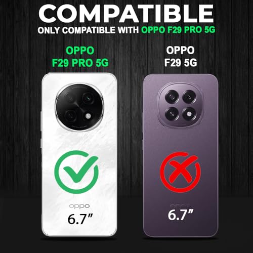 Image of AESTMO Tough Armor Oppo F29 Pro 5G Bumper Back Case Cover | Ring Holder & Sliding Camera Shield Cover | 360 Degree Protection Back Case Cover for Oppo F29 Pro 5G (Blue)