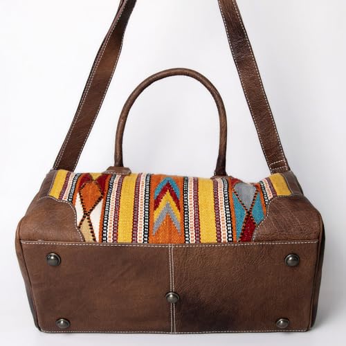 American Darling Women's Duffel Bag Western Saddle Blanket with Genuine Leather Handbag and Ladies Purse4