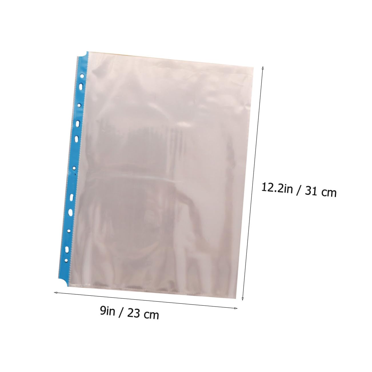 Sewroro Pochettes de Protection Transparentes A4 Perforées 11 Trous en Pp, Lot de 100, Protège-documents pour Bureau et Usage Personnel, pour Classer et Présenter Vos Feuilles