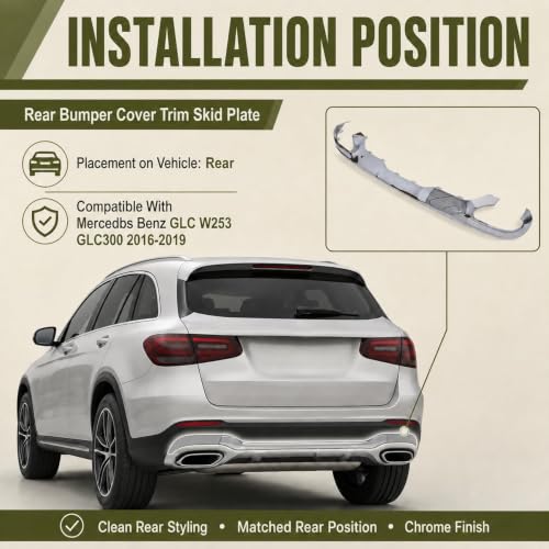 Priprilod Rear Bumper Cover Trim Skid Plate Fit For Mercedes Benz GLC W253 GLC300 2016-2019 replace 2538852325 by Priprilod - Used condition - Image 3