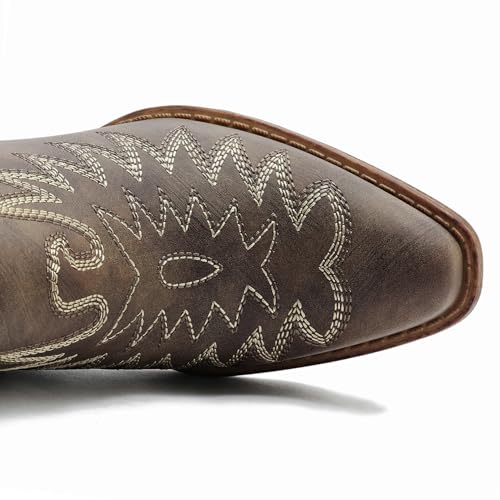 Image of GLOBALWIN Women's Cowgirl Boots Pull On Ankle Booties