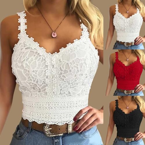 Lace Pattern Shirred Sleeveless Vest Slim Fit Sweet Cute Basic Classic Top for Women Casual Summer Lightweight Vest 5