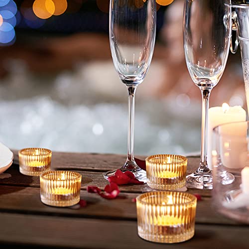 Vaserina Clear Candle Holders Set Of 12, 2.1" D * 1.4" H Tea Lights, Small Candle Holders Decorative Bulk For Table Centerpiece, Birthday Candle Holders, And Glass Votive Candles For Wedding Decor #TOP5