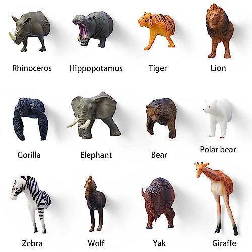 12 imanes decorativos de animales salvajes para frigorífico miniatura 7
