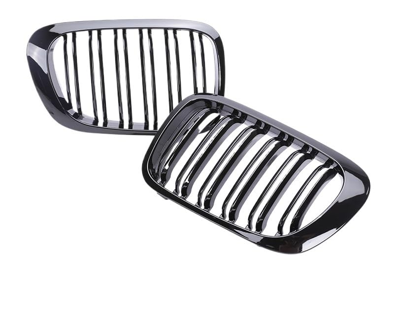 Rejilla coche E46 de 2 puertas con acabado doble listón negro brillante para parachoques