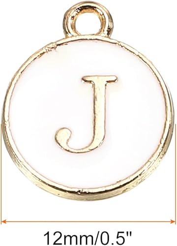 Vista 74 de MECCANIXITY Colgante de letras del alfabeto de doble cara, para collar, pulsera, aretes, joyería