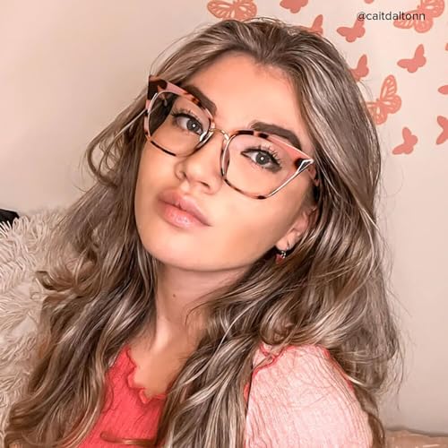 Image of Cat Eye Blue Light Blocking Glasses for Women Men, Anti-fatigue Anti UV Ray Computer Gaming Glasses