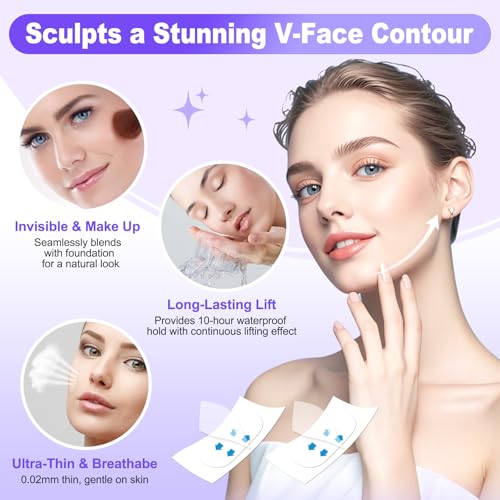 Loxbcin Neck Tape Lifting Invisible,260PCS Neck Lift Tape Turkey, Face Lift Tape,Face Tape Lifting Invisible,Face Lifter Tape Facial Tape for Sagging Double Chin Jowls Eyes Wrinkles Makeup - Image 5