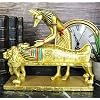 Ebros Ancient Egyptian Deity Golden Anubis Embalming Pharaoh Mummy Statue Classical Egyptian God of The Dead Guide to The Afterlife and Mummification Sculpture