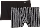 ESPRIT Herren Retroshorts VAL. PACK CLAS. STRIPE, 2er Pack, Gestreift, Gr. Medium (Herstellergröße: 5), schwarz (BLACK 001)