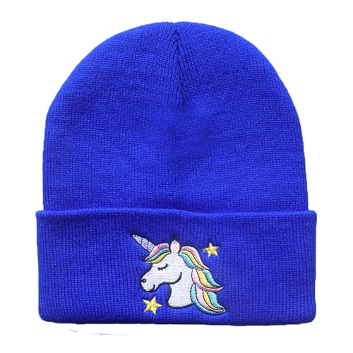 Awyjcas Kids Warm Knit Hat Beanie Unicorn Beanie Hat Girls Winter Beanie Hat Adults Adolescents