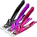 Produktbild 3 Stücke Falsche Nagelknipser Acryl Nagelspitzen Cutter Rostfrei Edelstahl Nägel Clipper Kit Nagel Catcher Trimmer Maniküre Werkzeug für Künstliche Gel Acryl Nagel (Rose Rot, Lila, Schwarz)