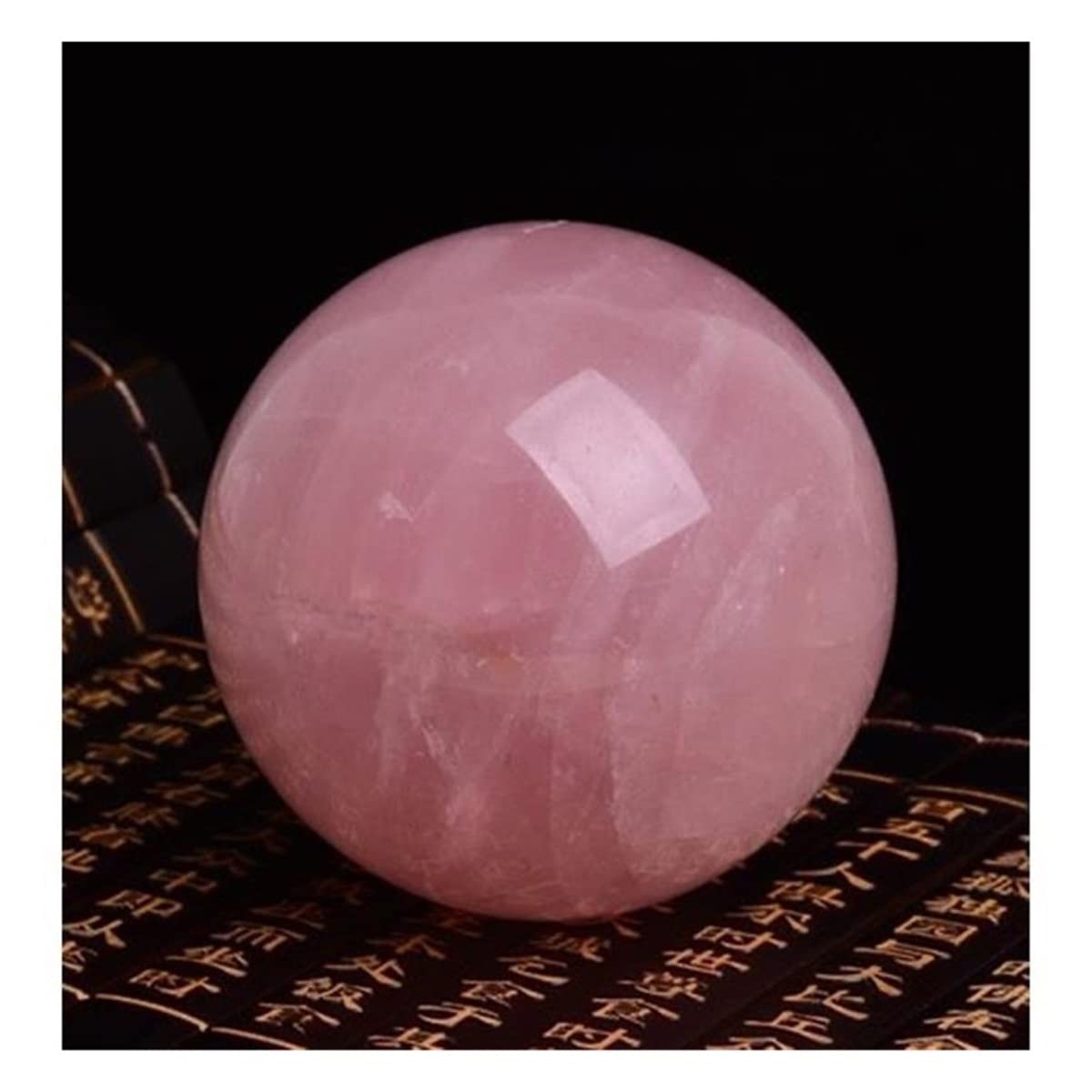 Cuarzo rosa natural en esfera pulida de alta calidad para coleccion
