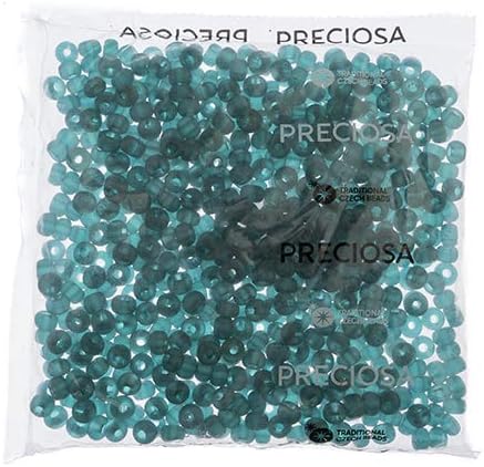 Preciosa Czech Seed Beads 32/0 (8mm) Transparent Teal Matte - 250g Bulk Bag Beads for Jewelry Making and Crafts